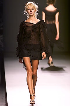 black sheer ruffled mini dress