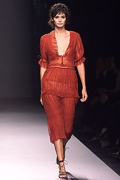 red silk sleeveless dress