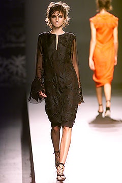 black silk fitted dress