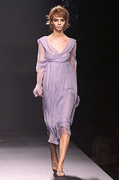 purple chiffon fitted dress