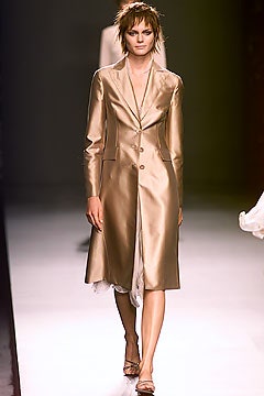 gold silk fitted coat