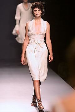 white silk pleated midi dress