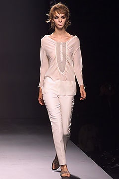white silk long-sleeve v-neck relaxed embroidered sheer top
