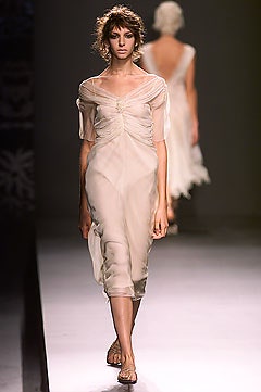 beige silk fitted dress