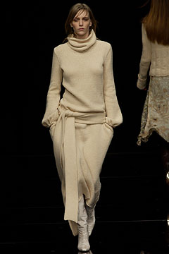 beige wool fitted dress