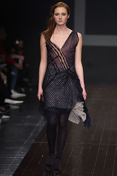 black sheer draped midi dress