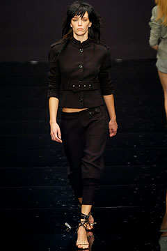 black cotton relaxed zippered pants