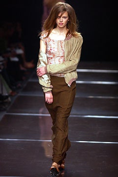 beige relaxed jacket with brown pants