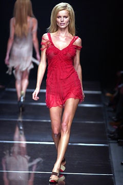 fitted red silk mini dress