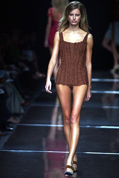 brown fitted swimsuit