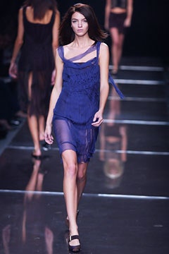 blue silk sleeveless mini dress