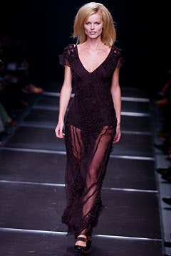 black sheer layered dress