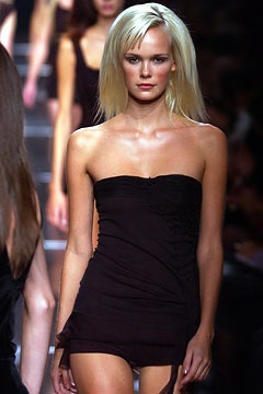 black strapless mini dress