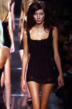 black fitted sleeveless dress