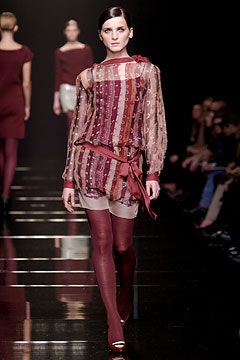 red and beige striped mini dress