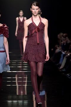 fitted maroon ruffled mini dress