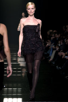 black ruffled strapless mini dress
