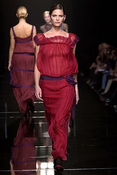 red silk pleated maxi dress