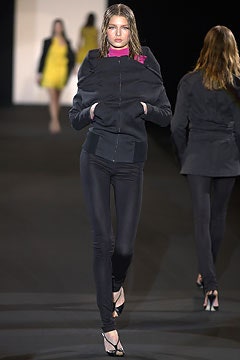 black fitted jacket and pants