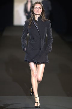 fitted black wool blazer