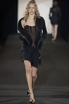 black fitted jacket with sheer top