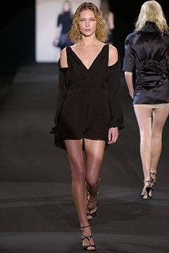 black silk fitted dress