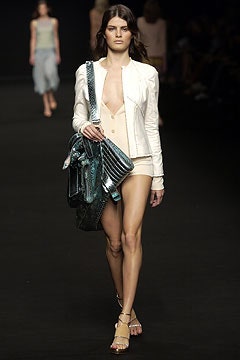 white leather fitted jacket with bodysuit