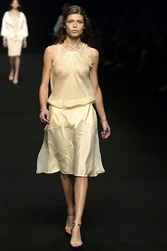 yellow silk sleeveless dress