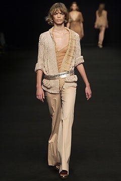 beige relaxed blazer with tan top