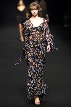 black and blue ruffled dress