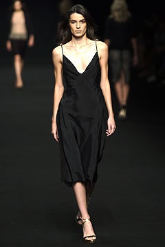 black silk sleeveless dress