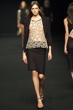 black blazer beige lace top