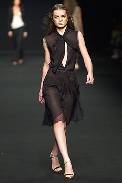 black silk sleeveless dress