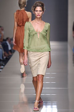 green silk long-sleeve v-neck fitted ruffled sheer blouse