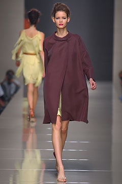 brown cotton long-sleeve collared oversized draped coat