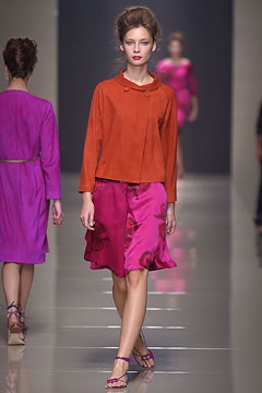 orange suede long-sleeve collared fitted jacket