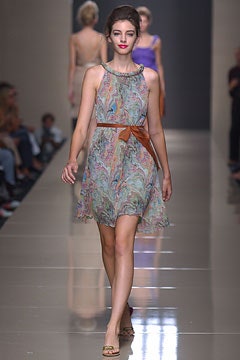 multi-colored silk sleeveless dress