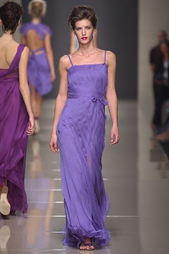 purple chiffon sleeveless gown