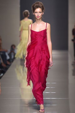 red silk sleeveless dress