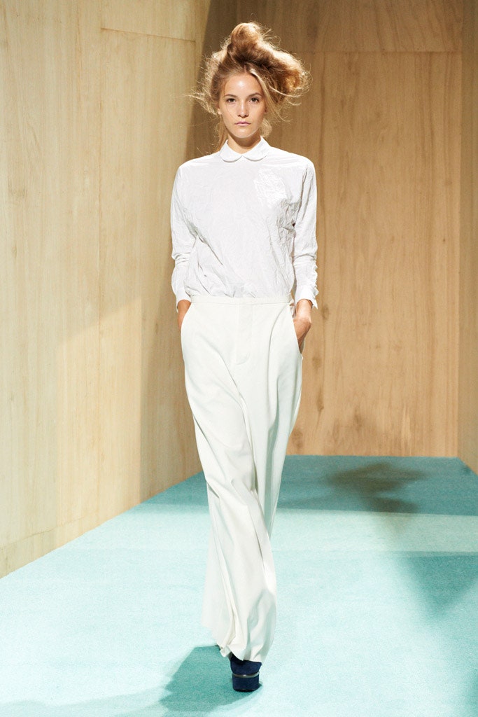 white cotton relaxed straight-leg pants