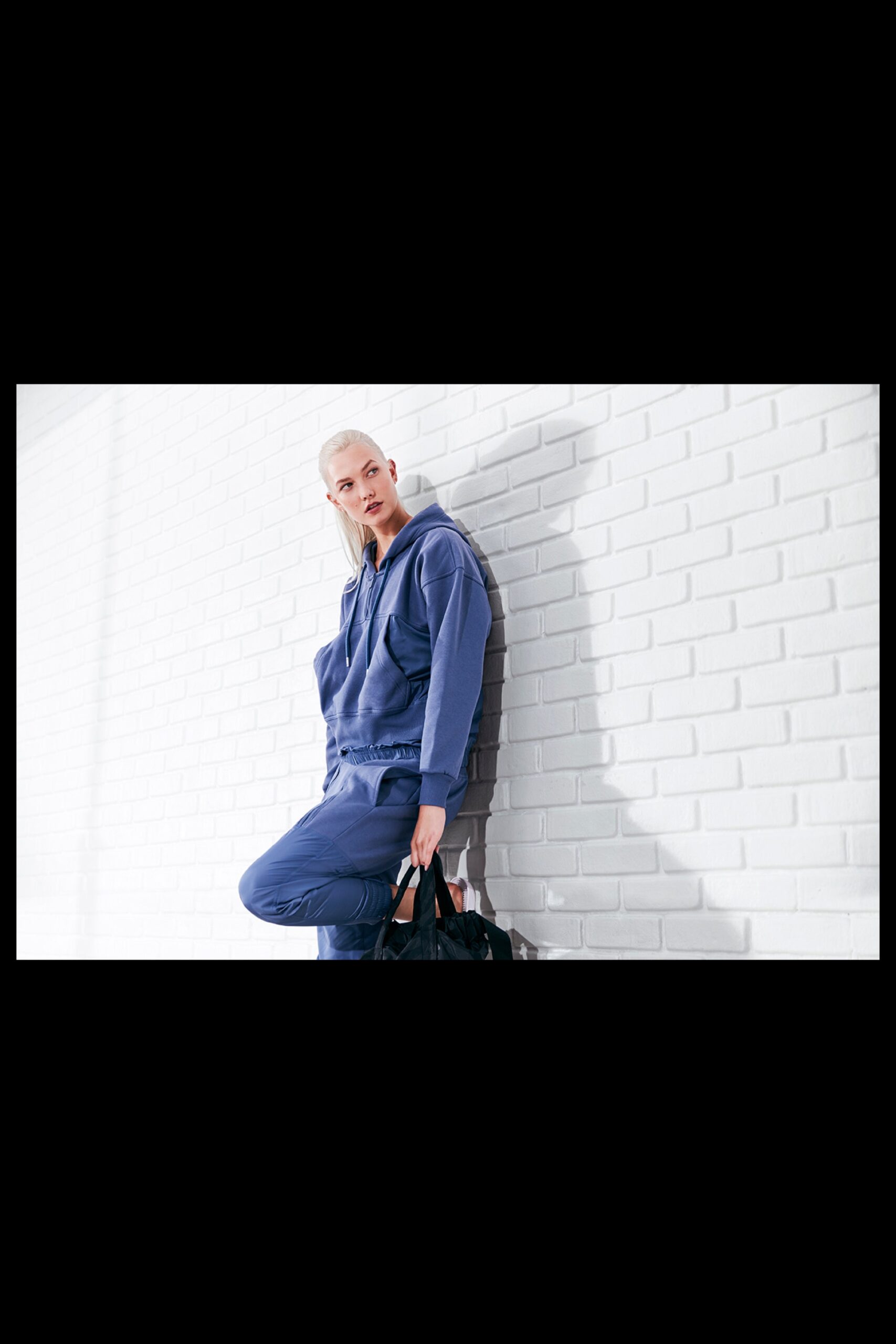 blue relaxed hoodie and pants