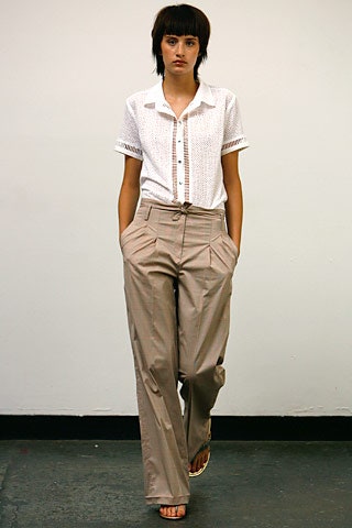 white cotton short-sleeve collared relaxed embroidered shirt