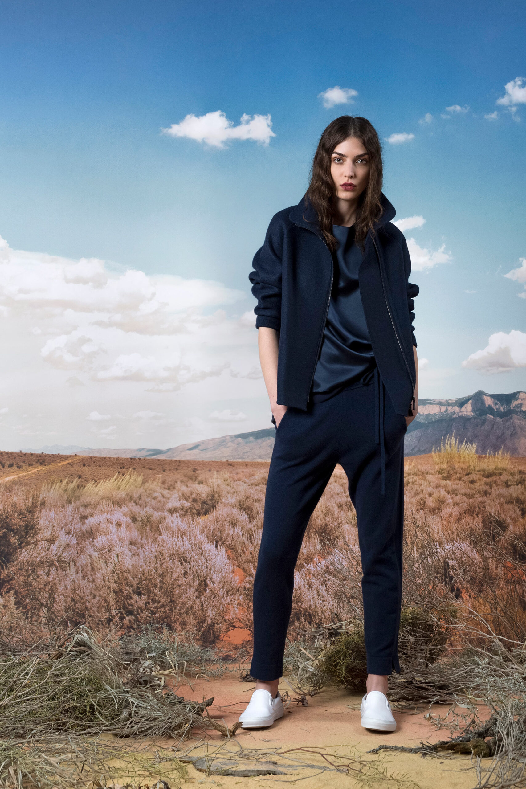 navy relaxed jacket and pants