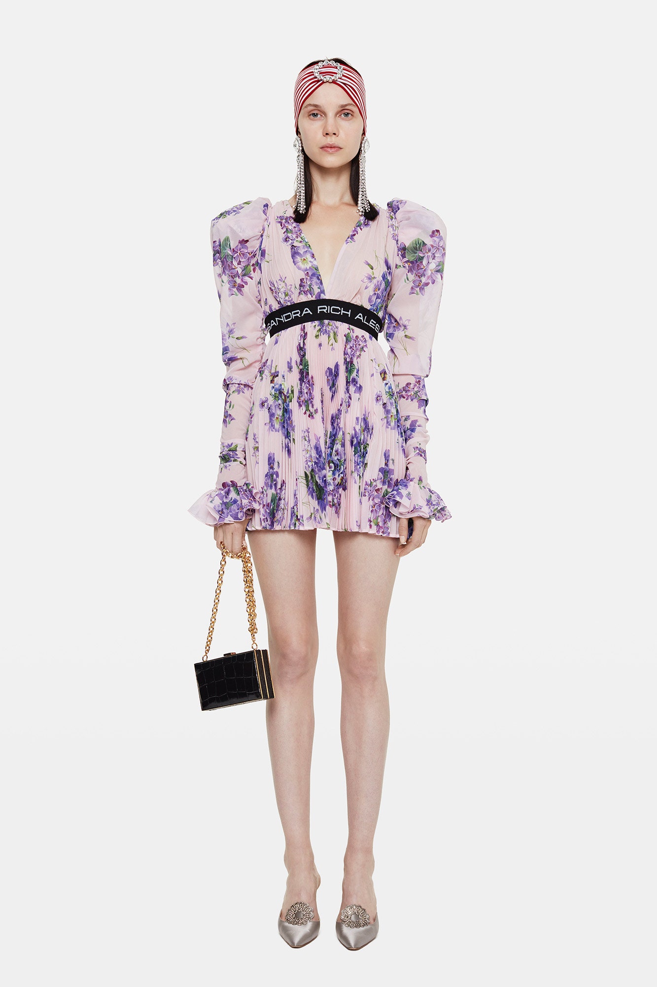pink floral mini dress