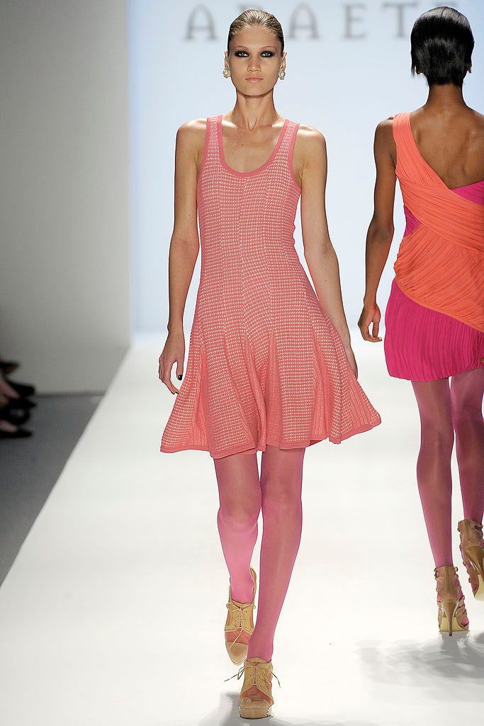 fitted pink sleeveless dress