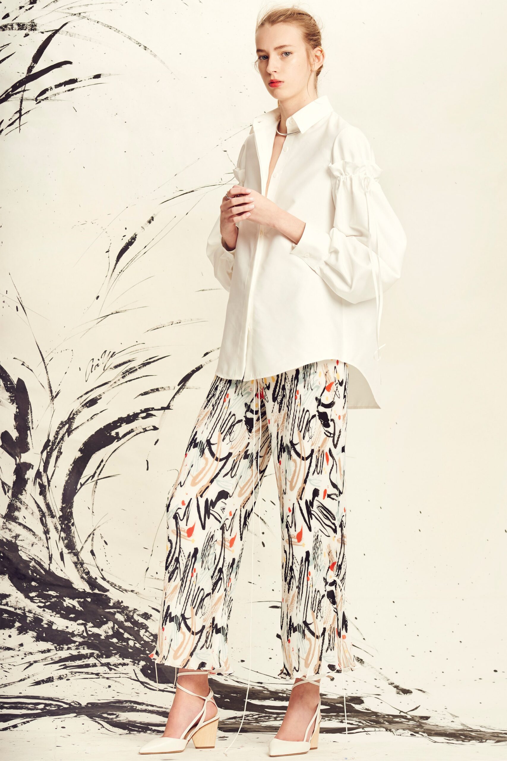 multi cotton relaxed printed pants