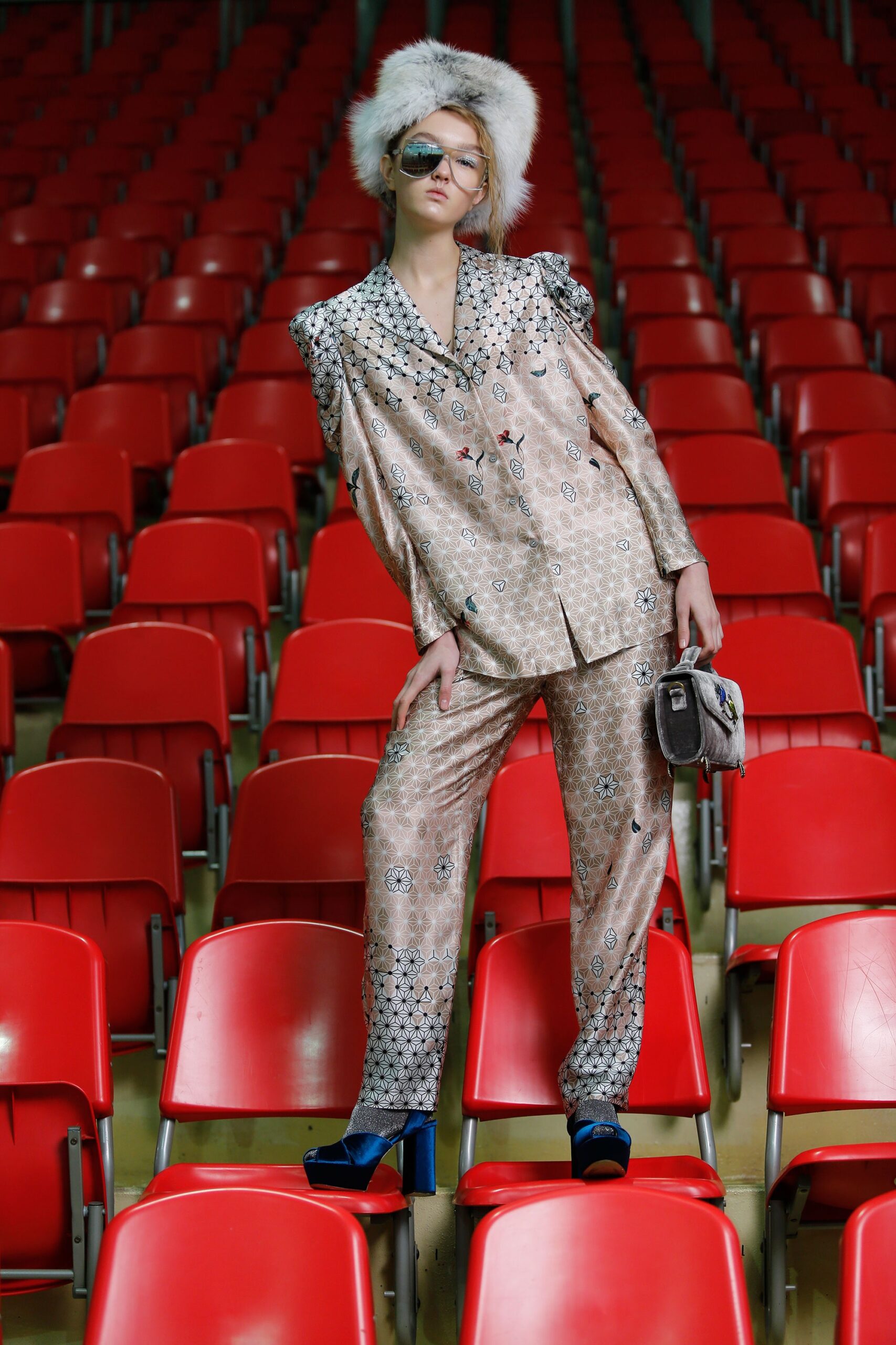 gold embroidered tailored suit