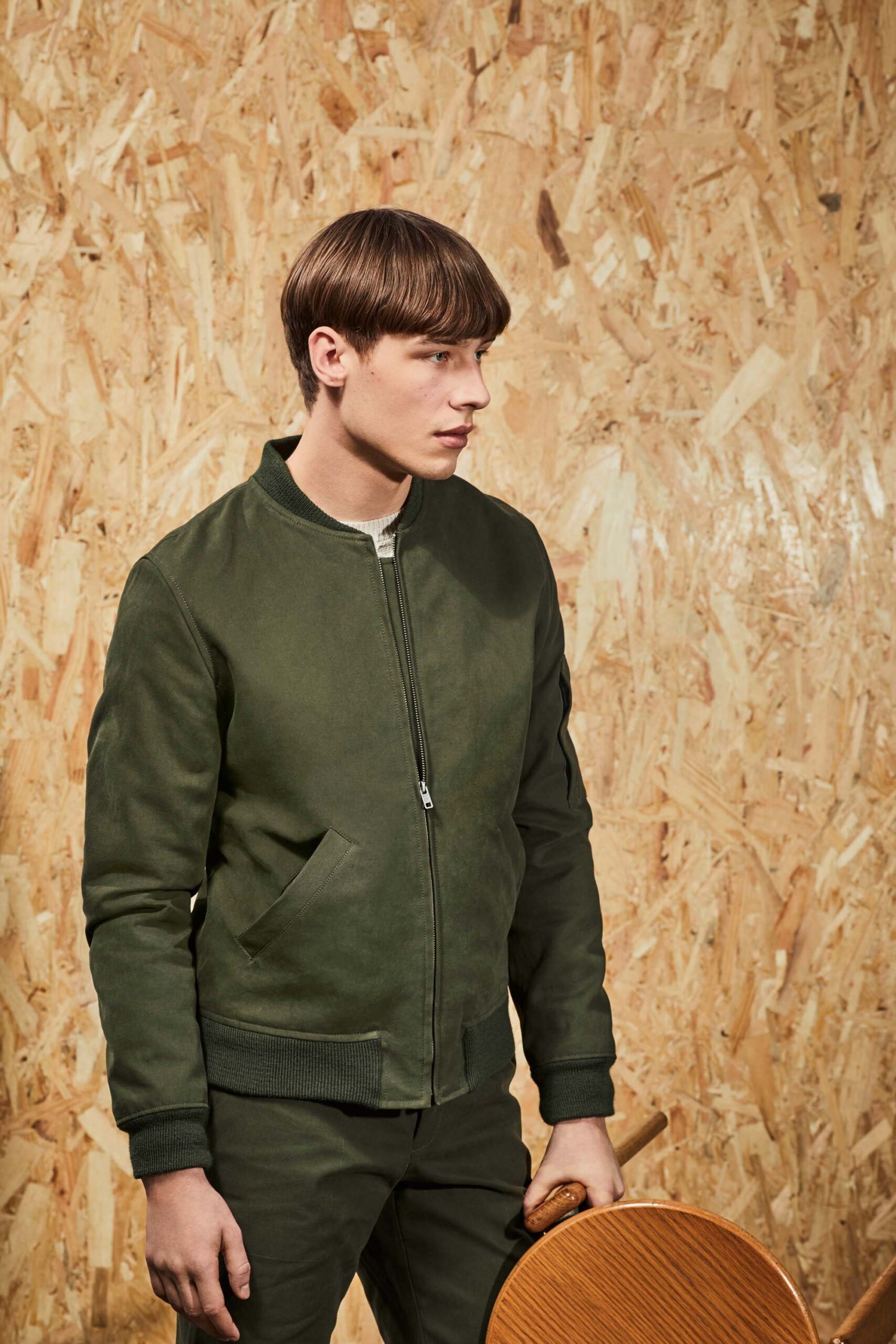 fitted green jacket and pants