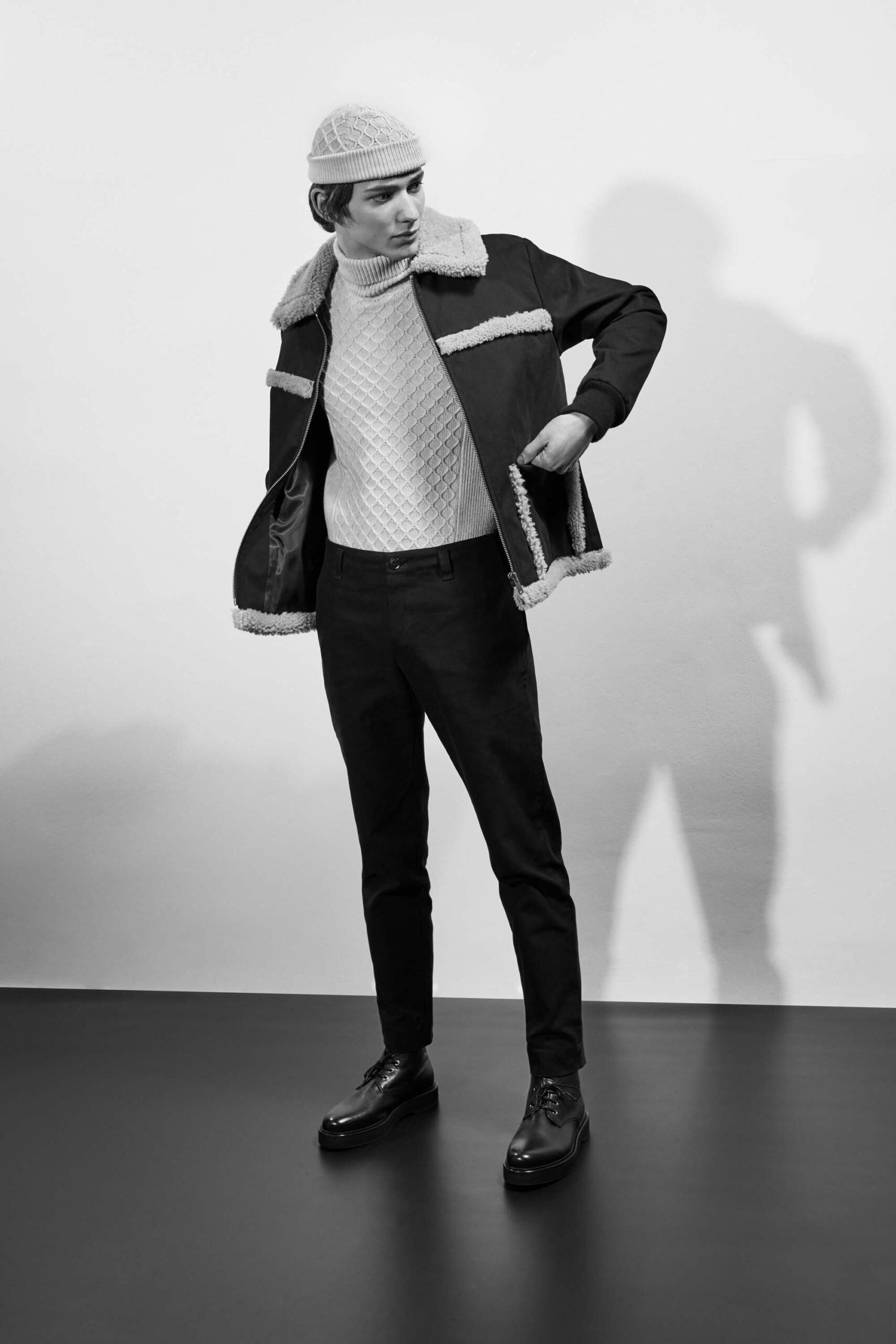 black and white fitted outfit