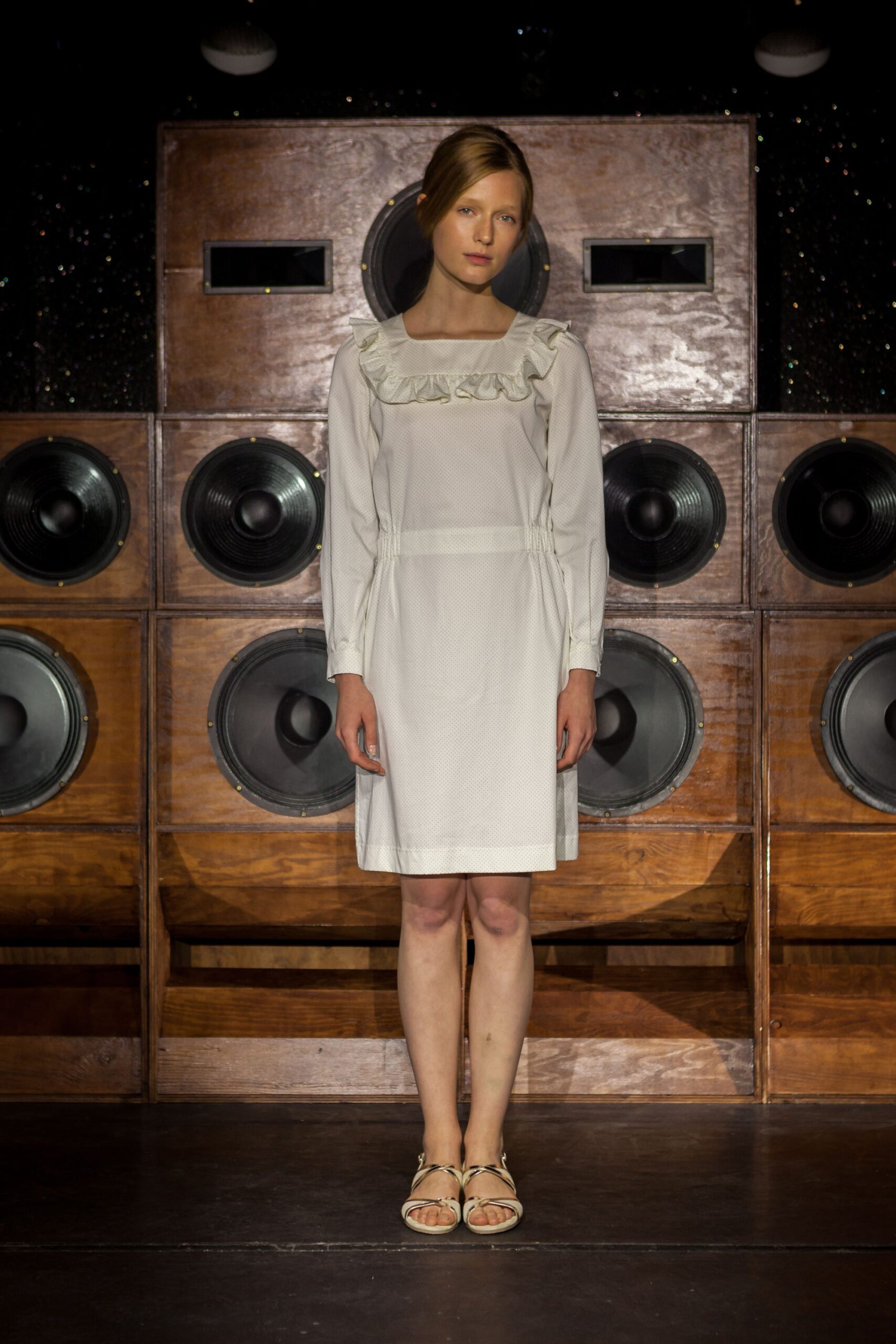 white cotton midi dress